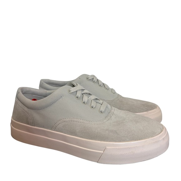 Vince Sonny Mens 10 Gray Suede Low Top Sneakers EU 44 Minimalist Casual